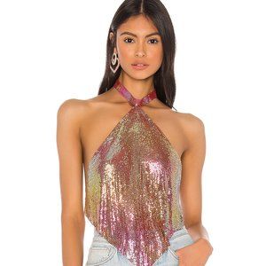 Superdown x Draya Michele Sage Chain Crop Top